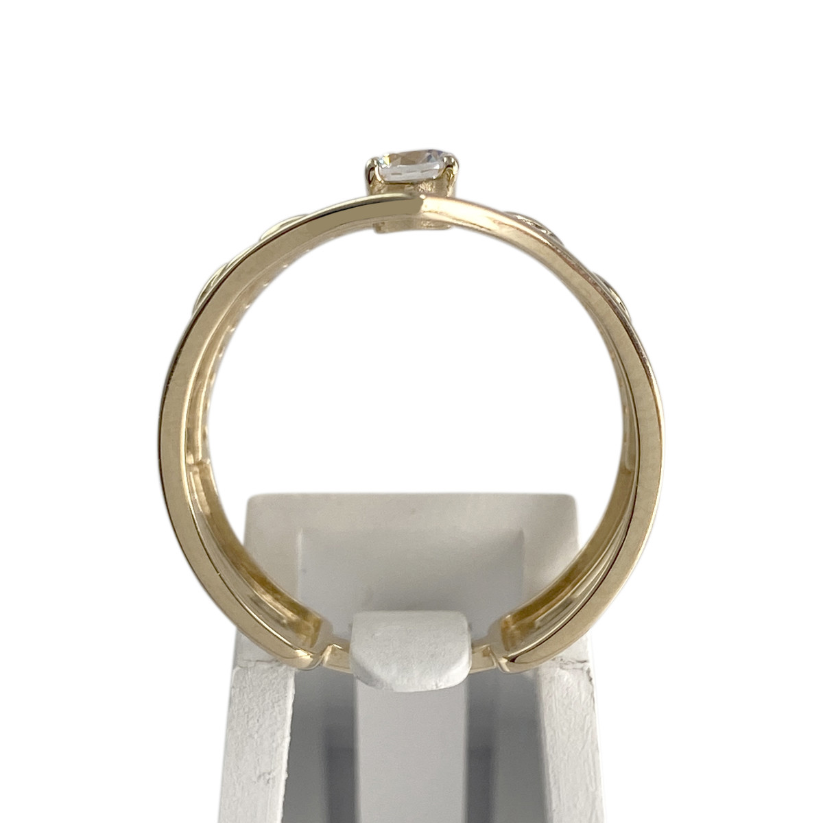 Bague d'occasion or 750 jaune zirconias - vue 3