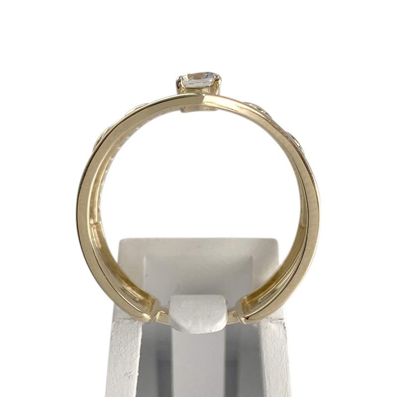 Bague d'occasion or 750 jaune zirconias - vue 3