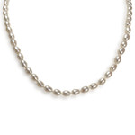 Collier d'occasion or 750 jaune maille perles, perles de culture de Chine - vue 1