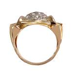 Bague d'occasion 2 ors 750 pierres blanches - vue 3