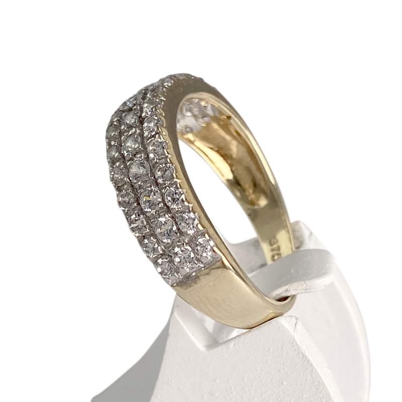 Bague d'occasion or 375 2 tons zirconias - vue 2