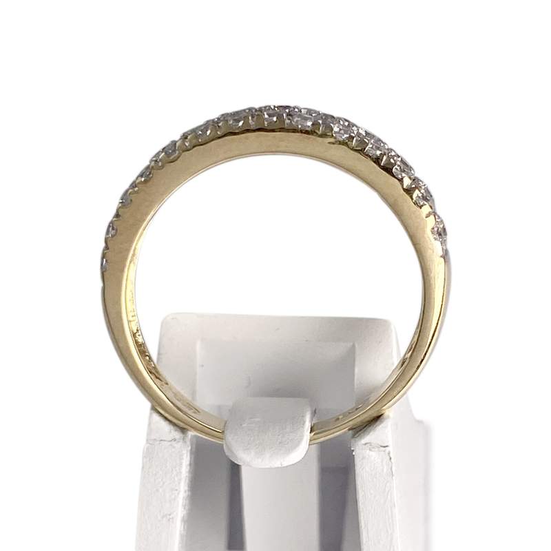 Bague d'occasion or 375 2 tons zirconias - vue 3