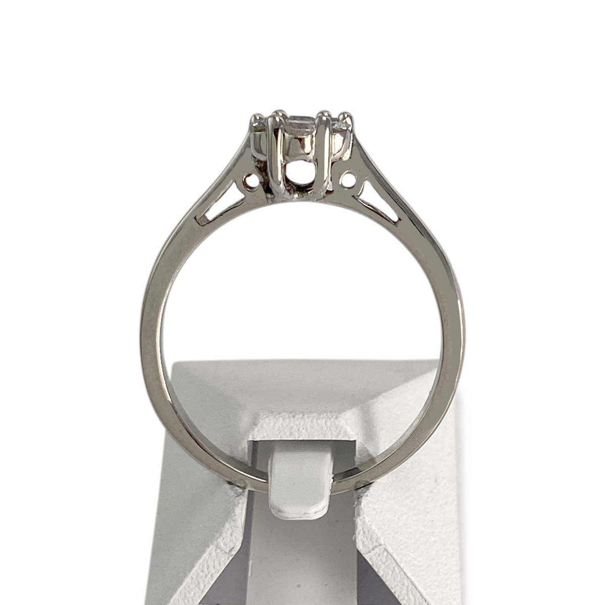 Bague d'occasion or 750 blanc diamants - vue 3