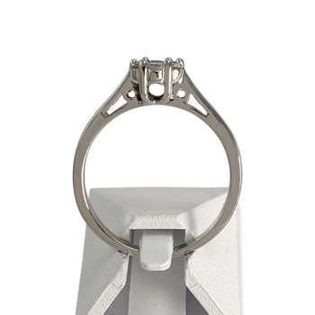 Bague d'occasion or 750 blanc diamants