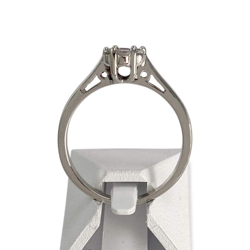 Bague d'occasion or 750 blanc diamants - vue 3