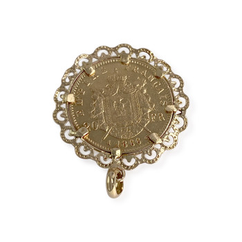 Pendentif d'occasion or 750 jaune Empereur Napoléon III