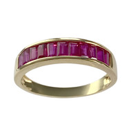 Bague d'occasion or 750 jaune rubis