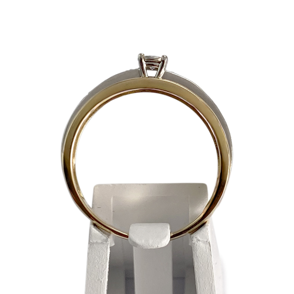 Bague d'occasion  2 ors 750 jaune diamants - vue 3