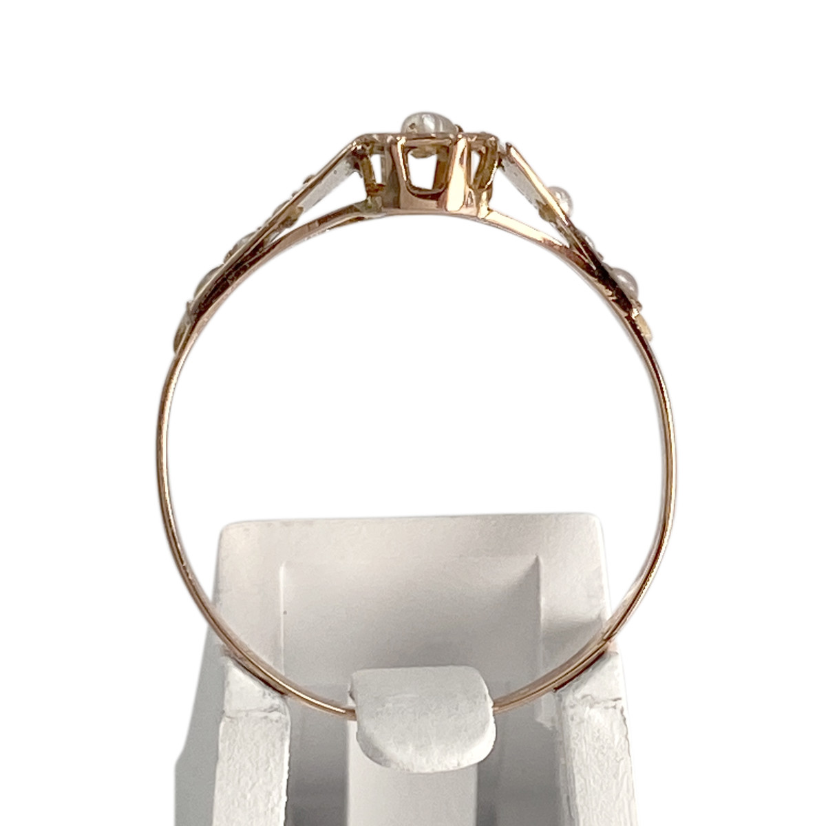 Bague d'occasion or 750 rose perles de culture - vue 3