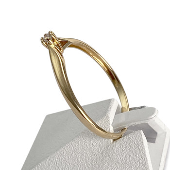 Solitaire d'occasion or 750 jaune diamant