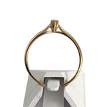 Solitaire d'occasion or 750 jaune diamant - vue 3