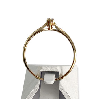 Solitaire d'occasion or 750 jaune diamant