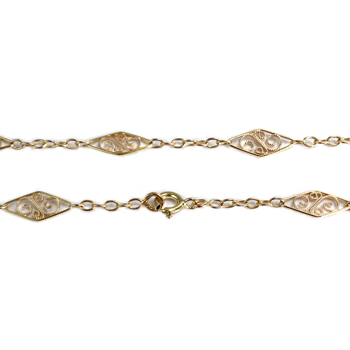 Collier d'occasion or 750 jaune maille fantaisie - vue 3