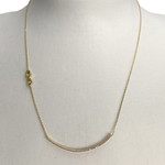 Collier d'occasion or 750 jaune maille forçat, zirconias - vue 2