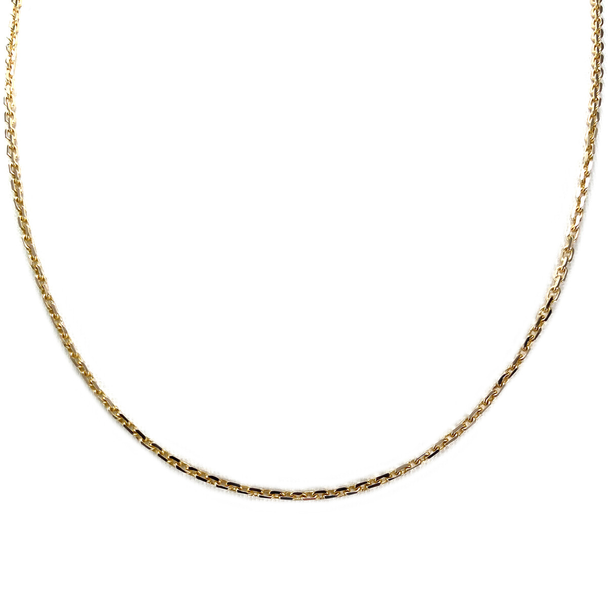 Chaîne d'occasion or 750 jaune maille forçat 45,5 cm