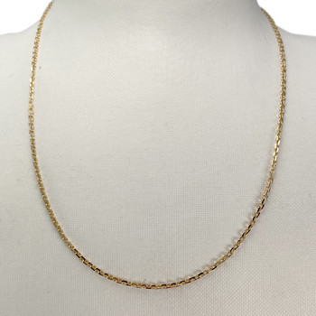 Secondhand gold chain 750 yellow forçat mesh 45,5 cm