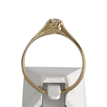 Solitaire d'occasion or 750 jaune diamant