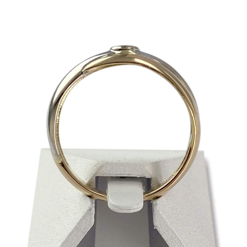 Bague d'occasion 2 ors 750 diamant - vue 3