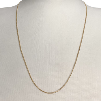 Chaîne d'occasion or 750 jaune maille gourmette 53 cm