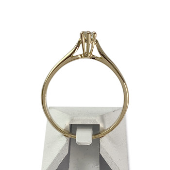 Solitaire second hand gold 750 yellow diamond