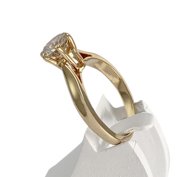 Solitaire d'occasion or 750 jaune diamant