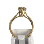 Solitaire d'occasion or 750 jaune diamant - vue 3