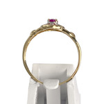 Bague d'occasion  or 750 2 tons rubis, diamants - vue 3