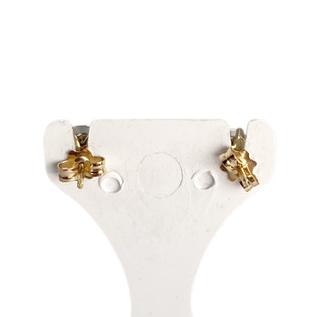Boucles d'oreilles d'occasion or 750 jaune diamants