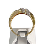 Bague d'occasion  or 750 2 tons diamants - vue 3