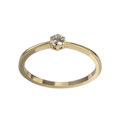 Solitaire d'occasion or 750 jaune diamant