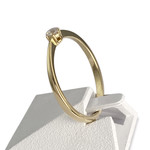 Solitaire d'occasion or 750 jaune diamant - vue 2