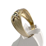 Bague d'occasion 2 tons or 750 émeraudes - vue 2