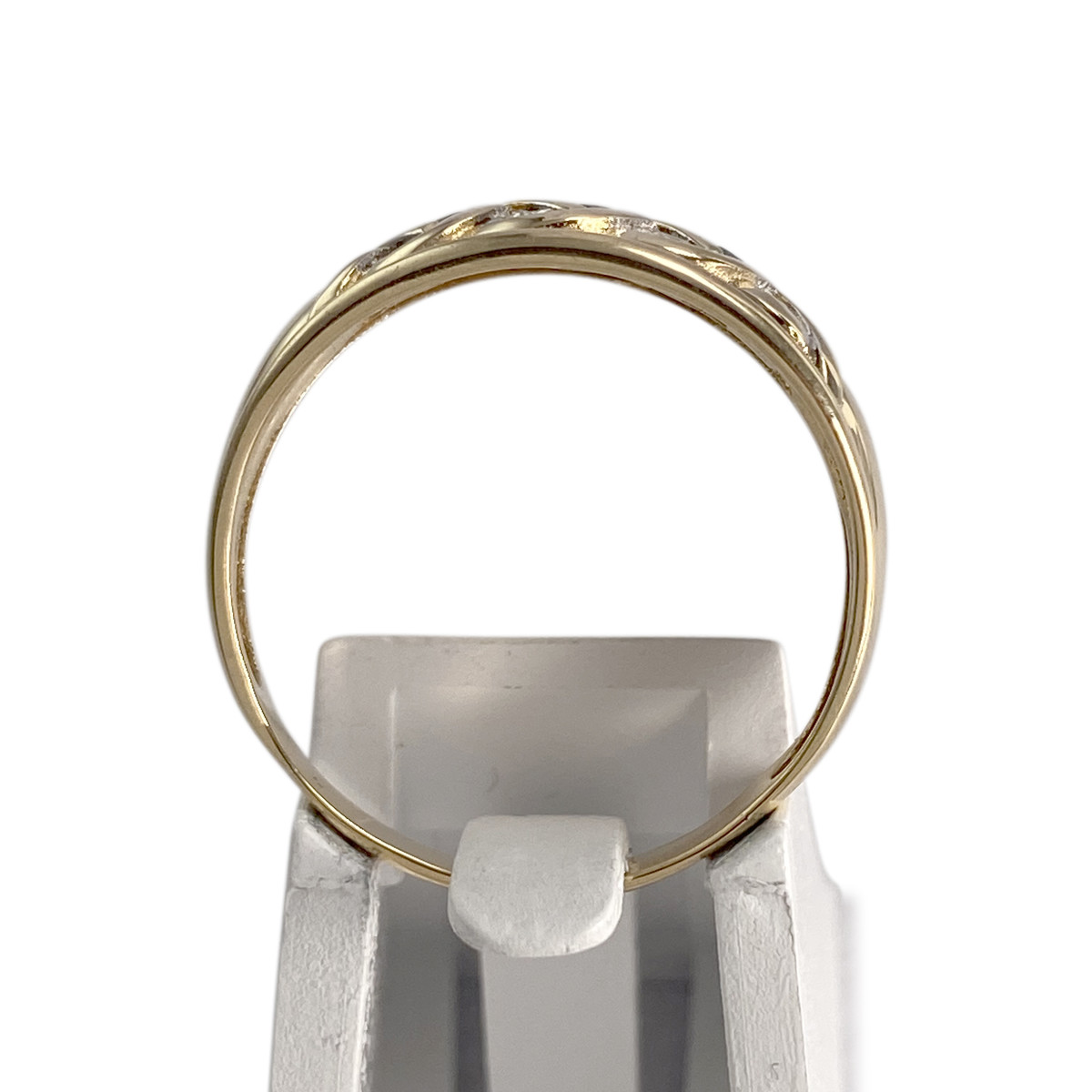 Bague d'occasion 2 tons or 750 émeraudes - vue 3