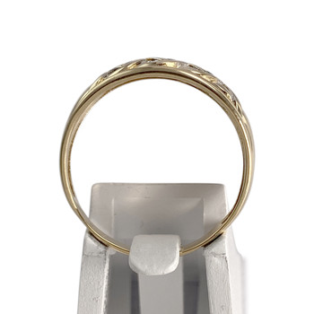 Pre-owned two-tone 750 gold ring with emeralds