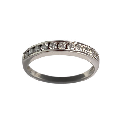 Bague d'occasion or 750 blanc diamants - vue 1