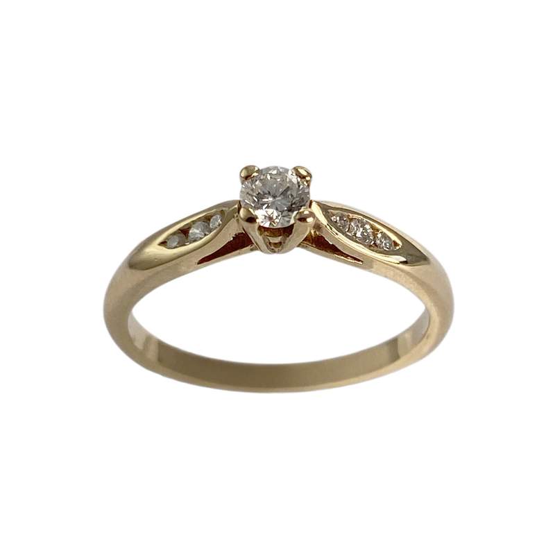 Bague d'occasion or 750 jaune diamants - vue 1
