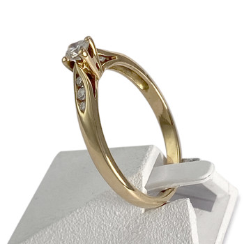 Bague d'occasion or 750 jaune diamants