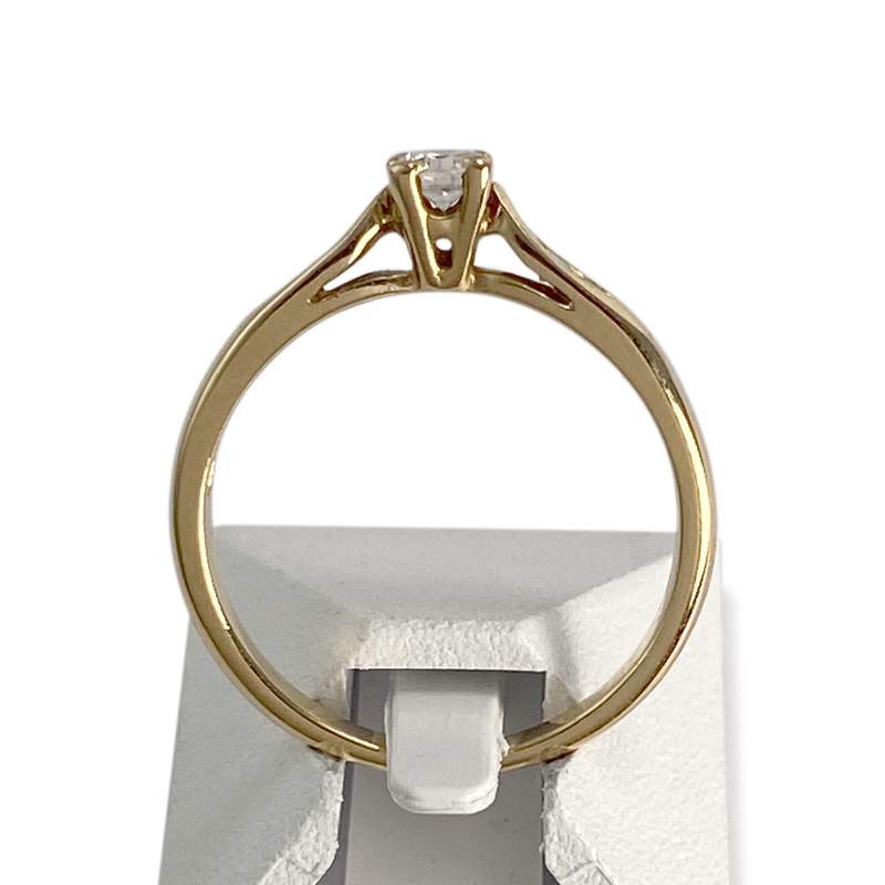 Bague d'occasion or 750 jaune diamants - vue 3