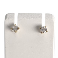 Boucles d'oreilles d'occasion or 750 jaune zirconias