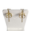 Boucles d'oreilles d'occasion or 750 jaune zirconias - vue V3