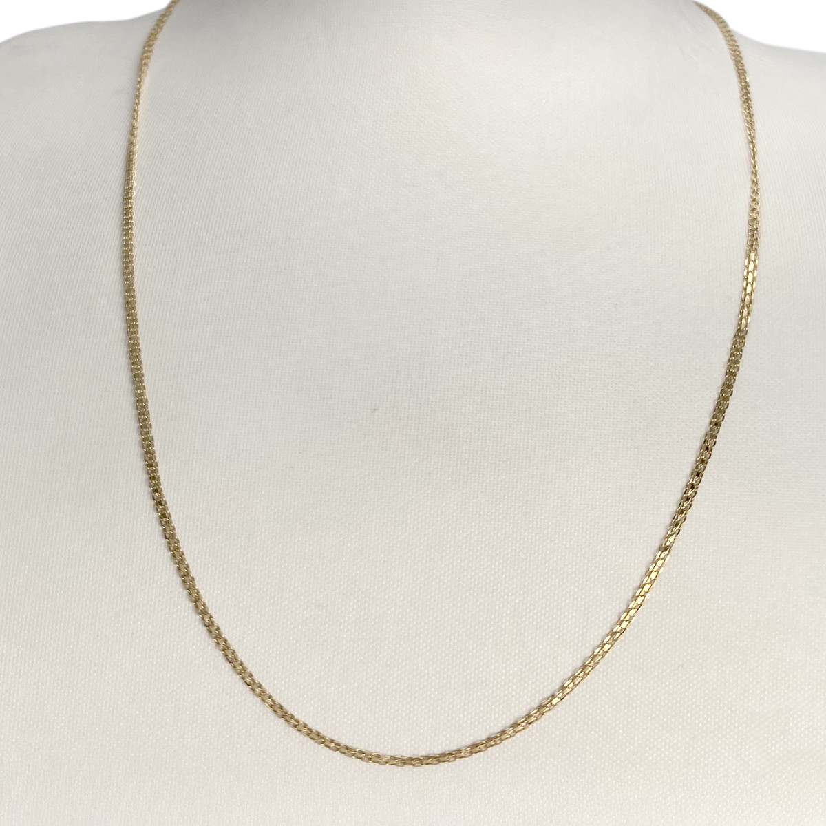 Tweedehands ketting van 750 geelgoud met fantasie-schakels, 60 cm - afbeelding 2