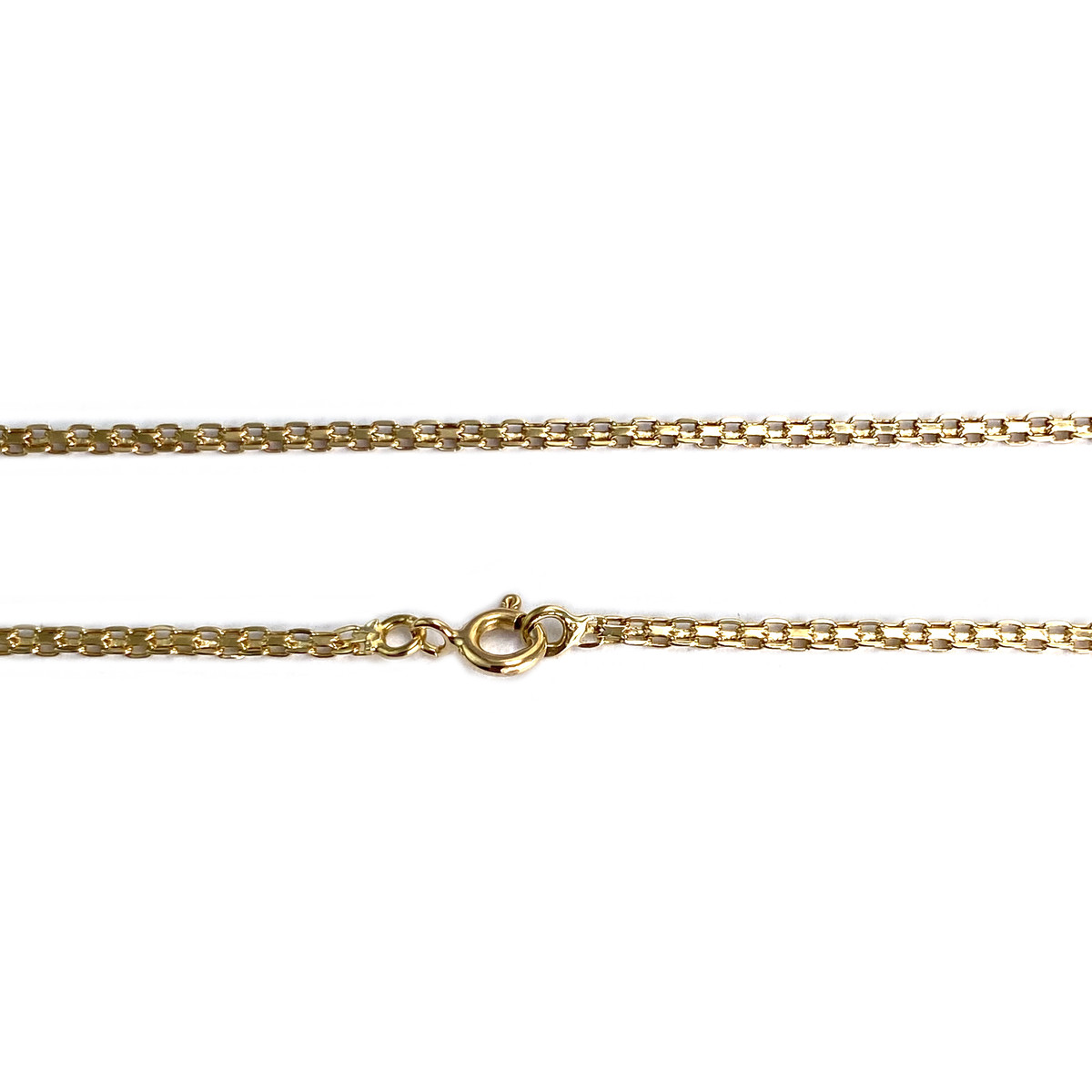 Tweedehands ketting van 750 geelgoud met fantasie-schakels, 60 cm - afbeelding 3
