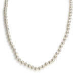 Collier d'occasion or 750 jaune maille perles, perles de culture - vue 1