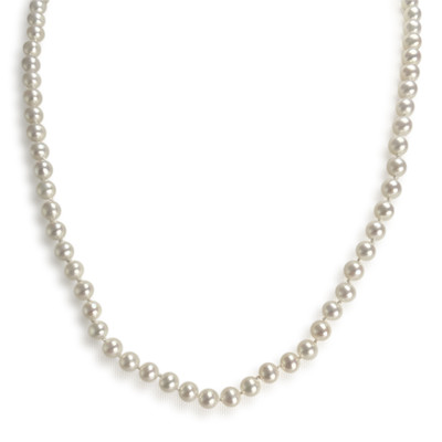 Collier d'occasion or 750 jaune maille perles, perles de culture - vue 1