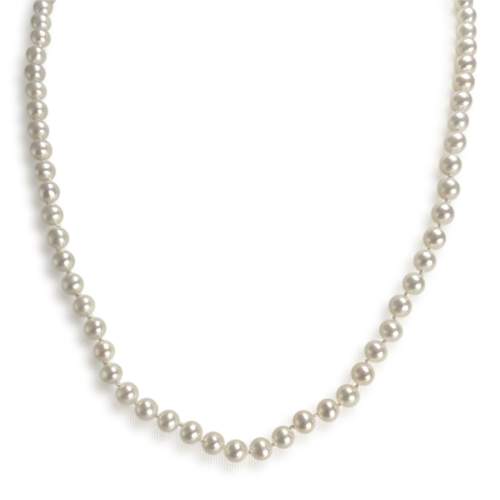 Collier d'occasion or 750 jaune maille perles, perles de culture