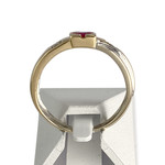 Bague d'occasion 2 ors 750 diamants, rubis - vue 3