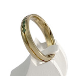 Bague d'occasion or 375 jaune émeraudes - vue 2