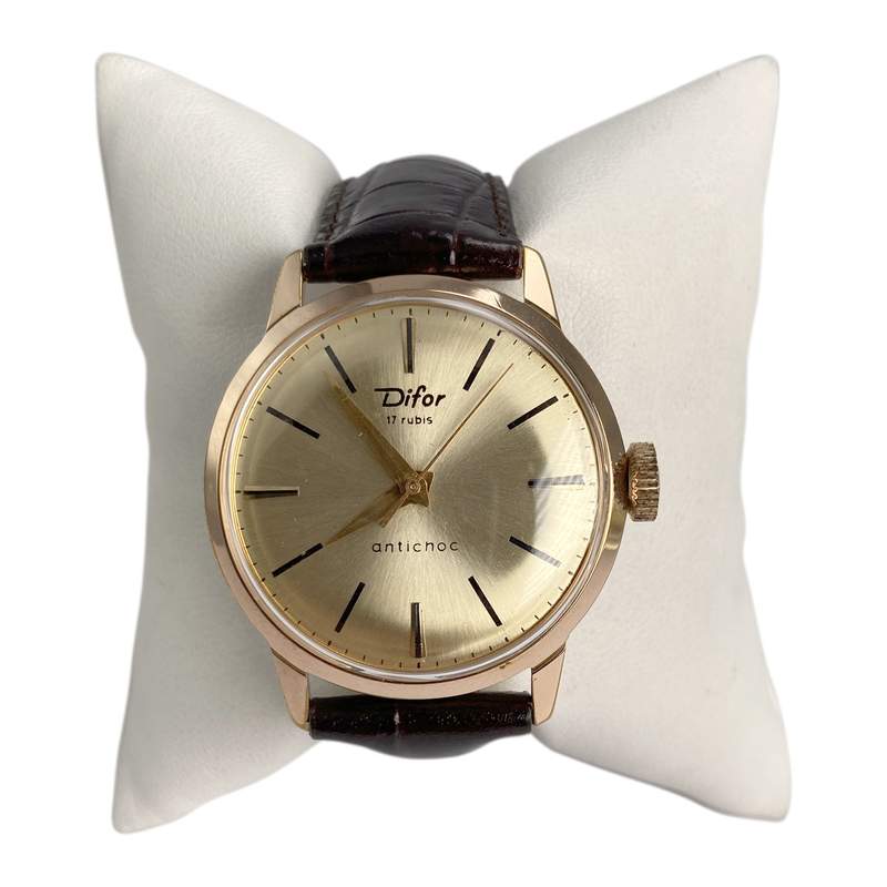 Montre DIFOR d'occasion or 750 jaune - vue 1