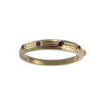 Bague d'occasion or 750 jaune diamants noirs traités - vue 1
