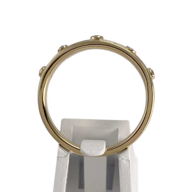 Bague d'occasion or 750 jaune diamants noirs traités - vue 3